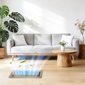 LLLFTJ decorative vent cover suitable for ceilings or sidewalls in brown finish.