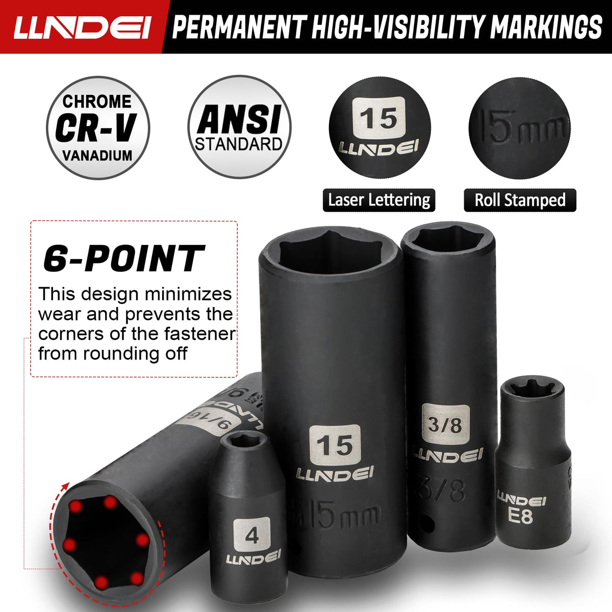 LLNDEI 72-tooth ratchet delivers smooth, precise torque in tight spaces.