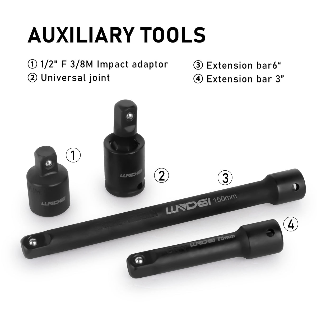 LLNDEI 6 inch extension bar expands access under vehicles