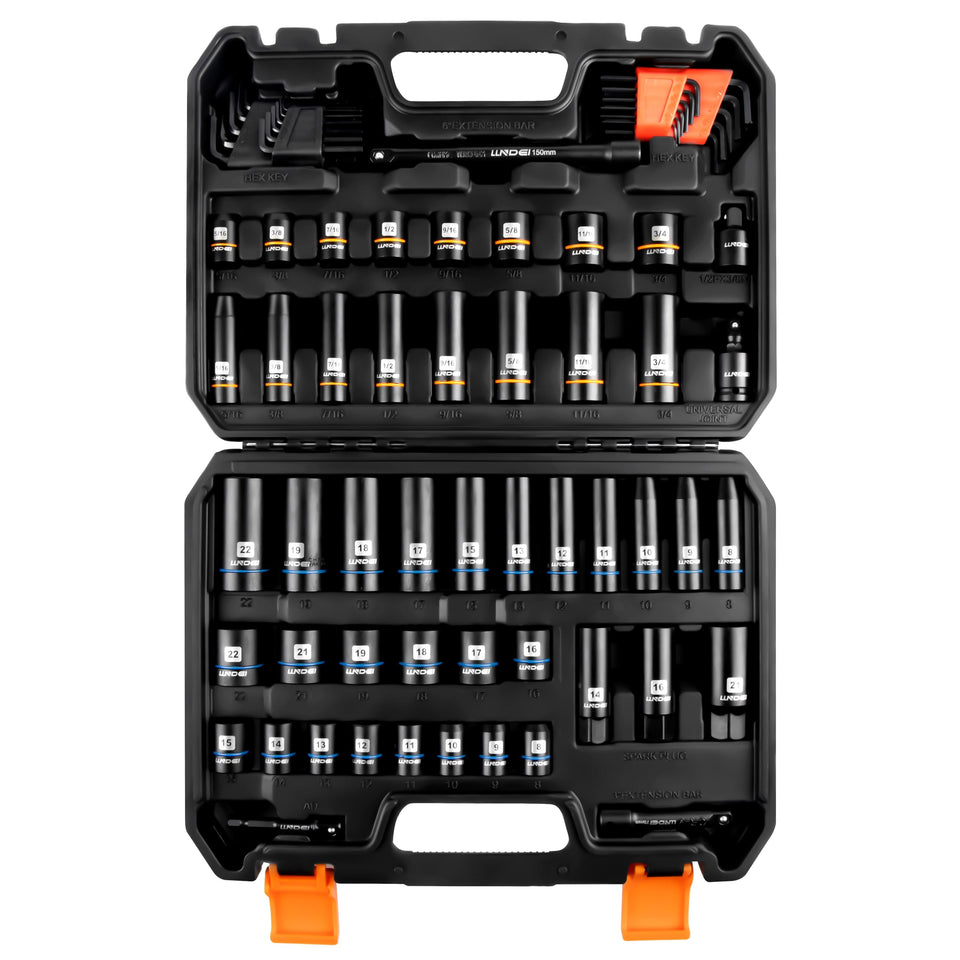 LLNDEI 3/8 in drive socket set case for easy transport and organization