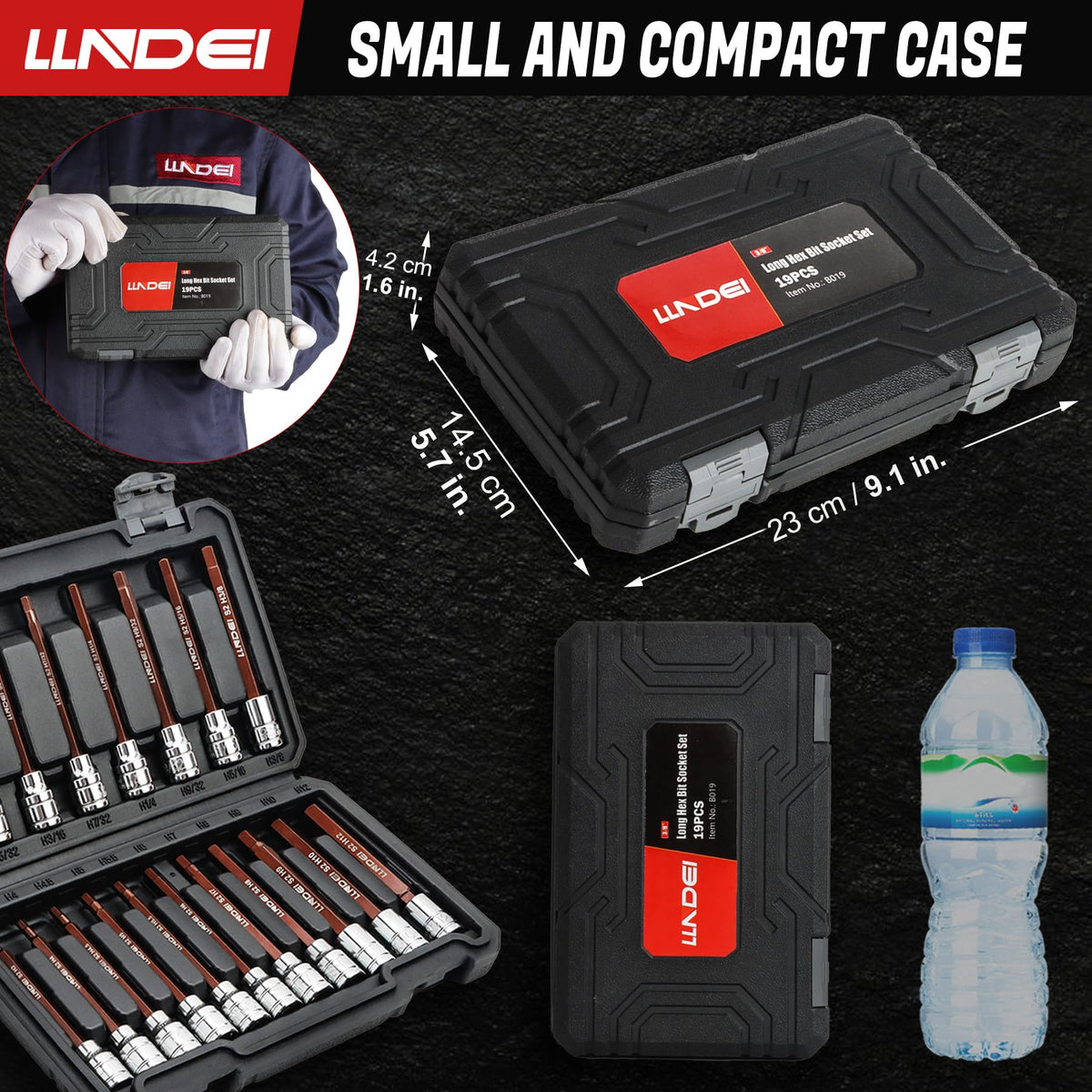 LLNDEI chamfered bit heads improve contact and reduce wear.