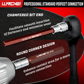LLNDEI chrome-vanadium and S2 alloy steel bits deliver durable performance.