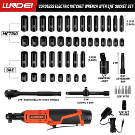 LLNDEI cordless wrench charging and ready for tasks
