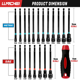 LLNDEI chrome-vanadium magnetic tip close-up highlights secure fastening.