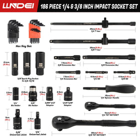 LLNDEI deep and shallow sockets variety for versatile fastening