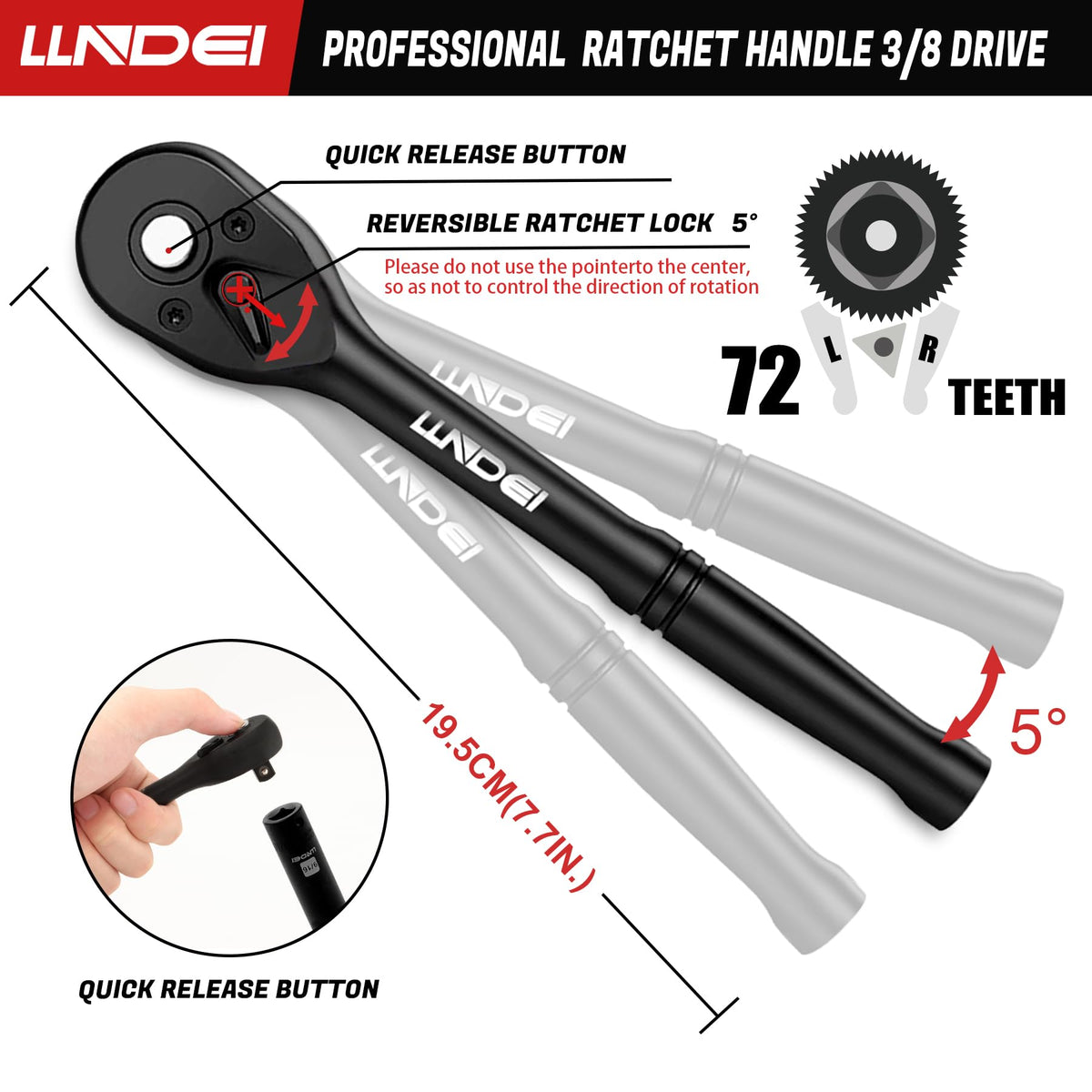 LLNDEI spark plug sockets included for maintenance tasks.