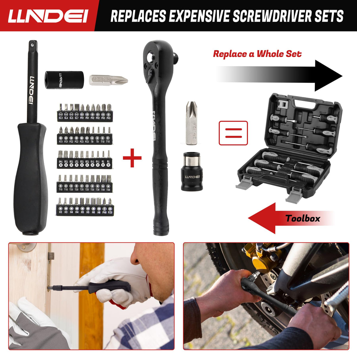 LLNDEI extension bars and adapters expand wrench reach