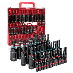 LLNDEI magnetic impact nut driver set with 55 pieces for fast, secure socket engagement.