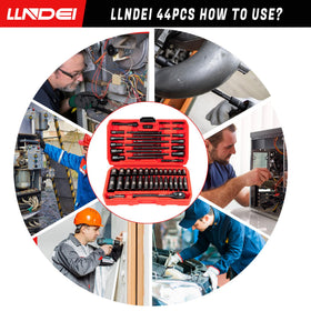 LLNDEI magnetic nut driver in metric sizes 6–14mm