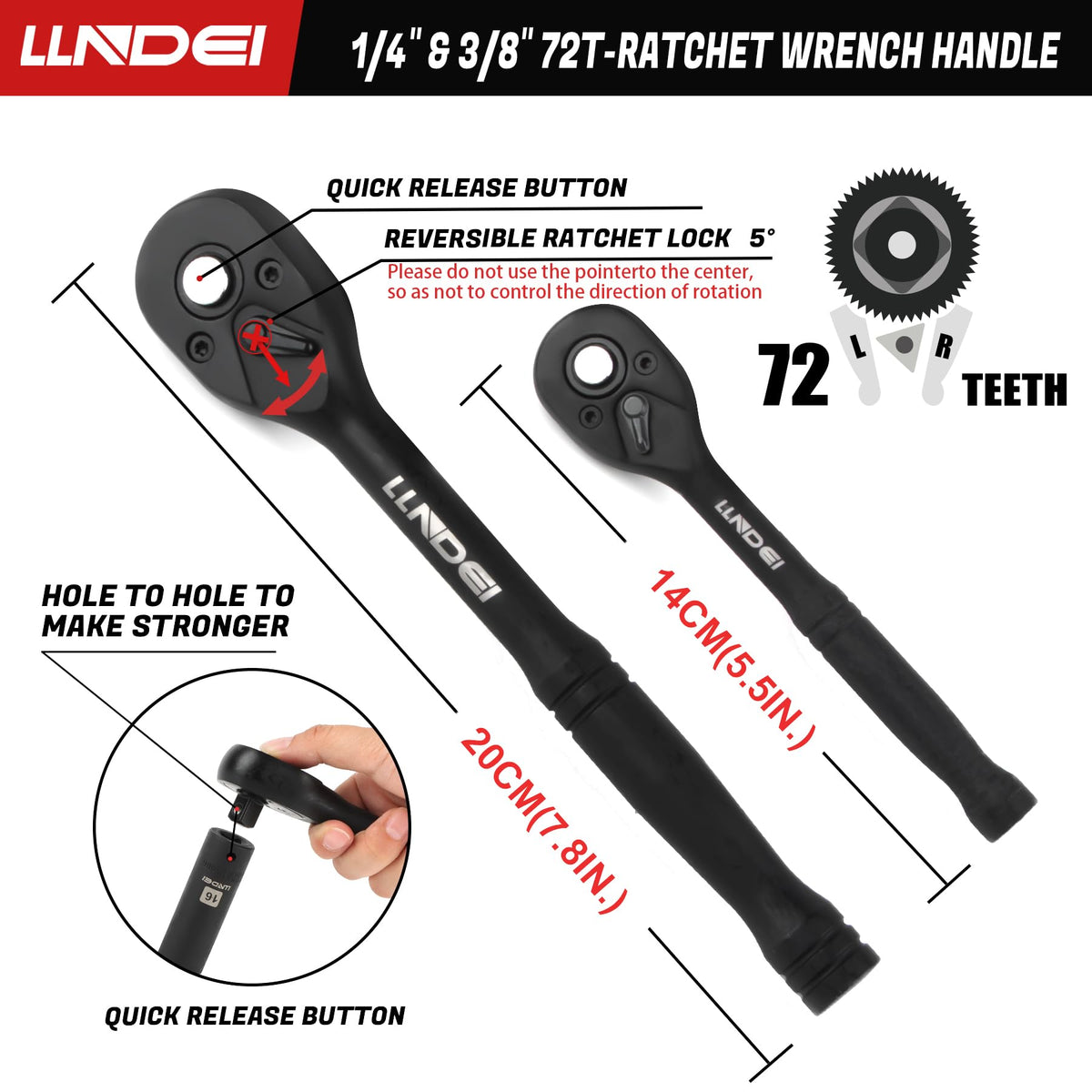 LLNDEI ratchet handle offers smooth operation and secure engagement