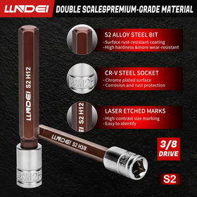 LLNDEI SAE sockets 1/8 to 3/8 inch for versatile automotive repairs.