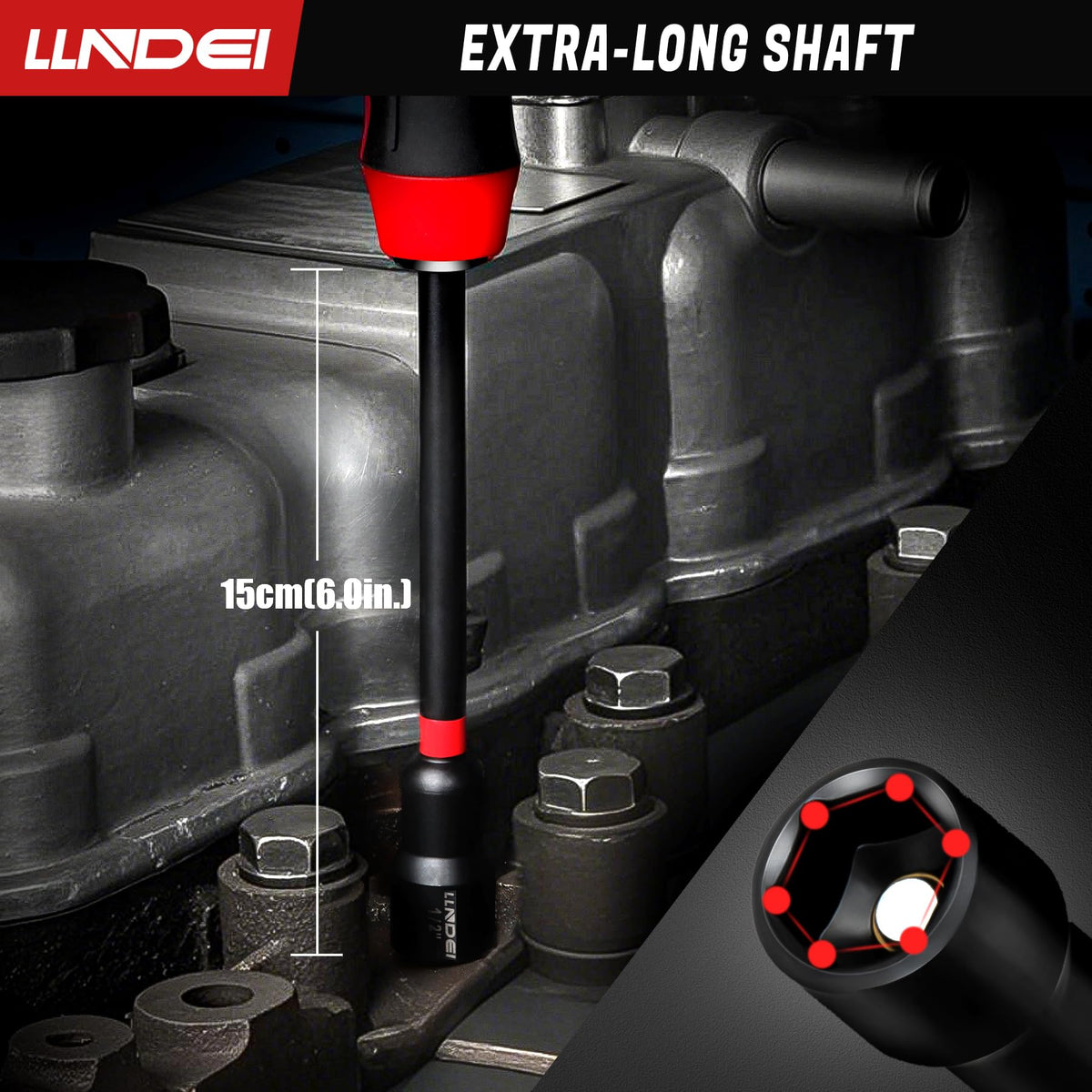 LLNDEI magnetic tips provide reliable grip during fastening tasks.