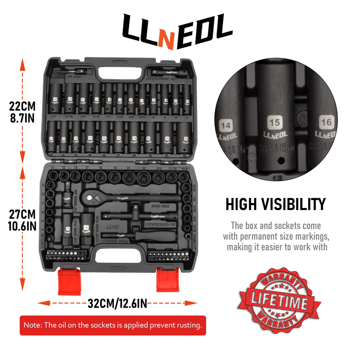 LLNEDL 72-tooth ratchet handle for smooth operation