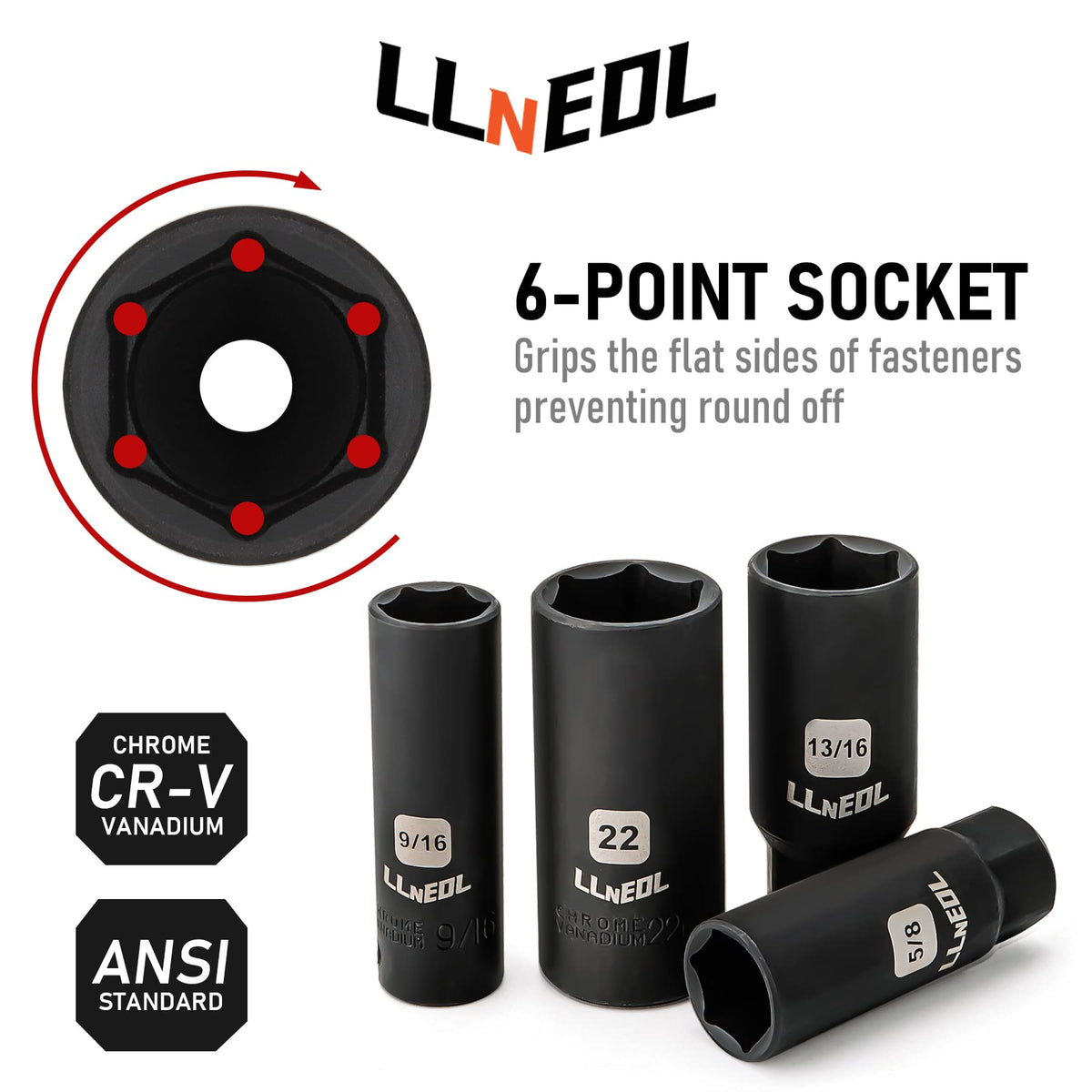 LLNEDL chrome vanadium steel construction for durability