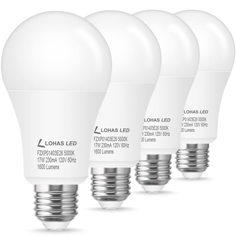L LOHAS LED A19 1600lm daylight bulb for bright, even rooms