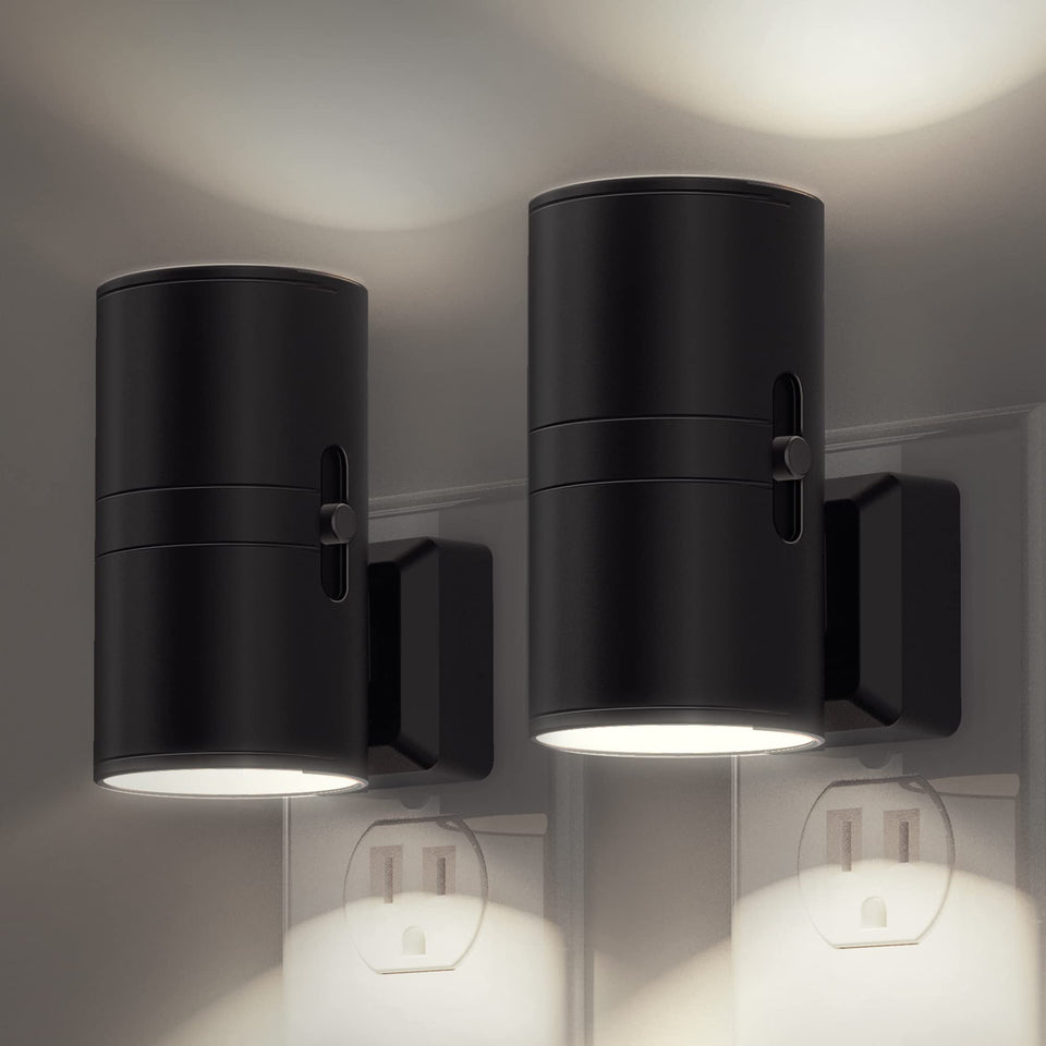 L LOHAS LED Bright Night Light wall plug two-pack with soft 5000K daylight for safe navigation