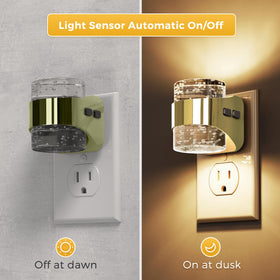 L LOHAS LED bubble night light angled view for hallways and living spaces.