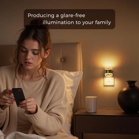 L LOHAS LED bubble night light with dusk-to-dawn sensor saves energy.