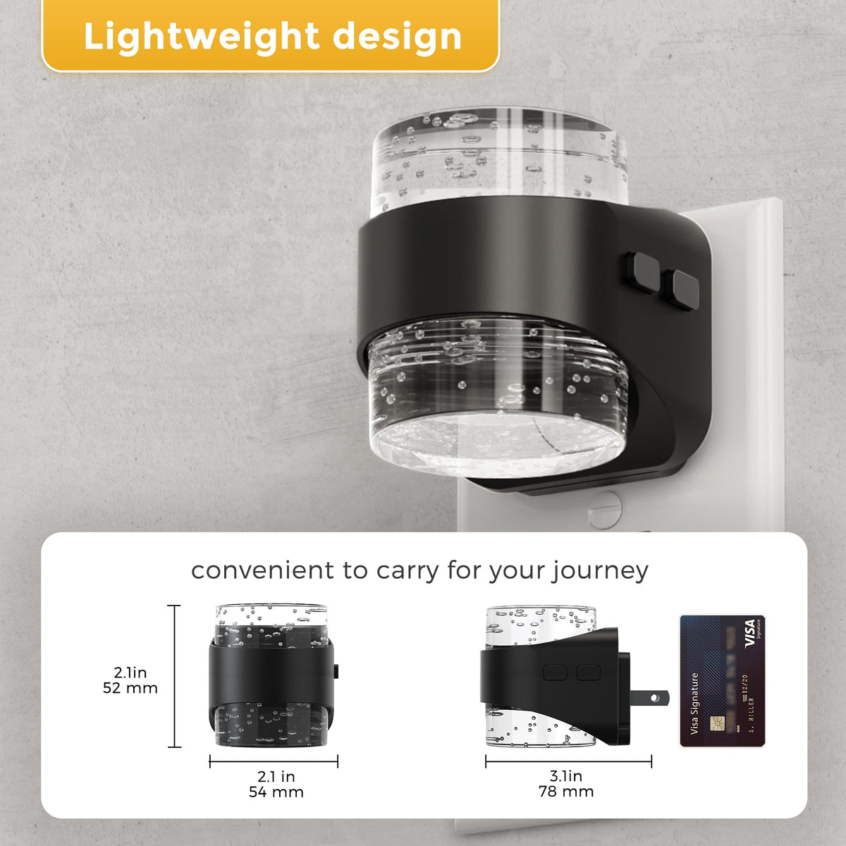 L LOHAS LED night light with 3CCT color temperatures enhances any room scene