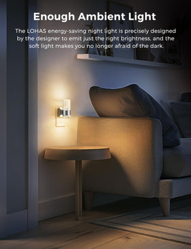 L LOHAS LED acrylic night light with silver ring enhances modern decor.