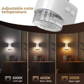L LOHAS LED bubble night light evenly glows upward and downward for ambient hallways.