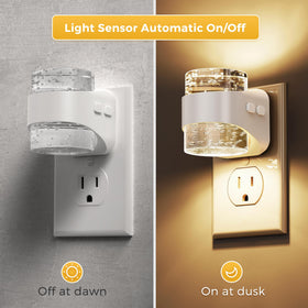 L LOHAS LED dusk-to-dawn sensor powers auto illumination in dark rooms.