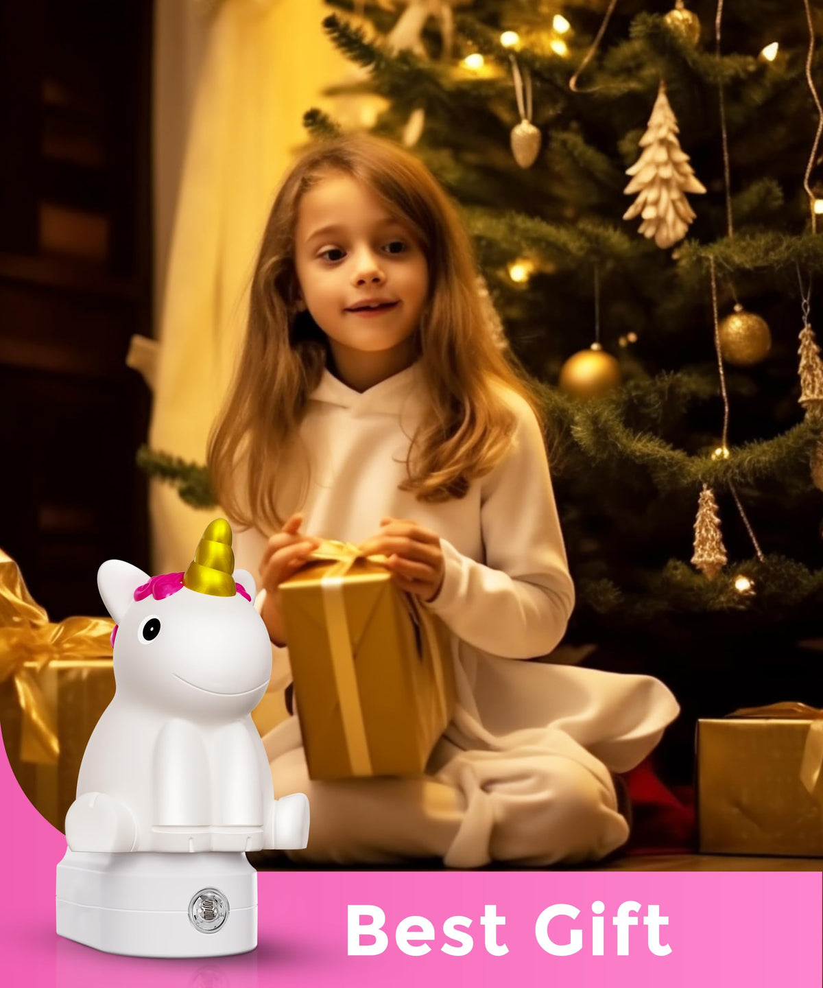 Gift-ready L LOHAS LED night light for birthdays or Christmas.