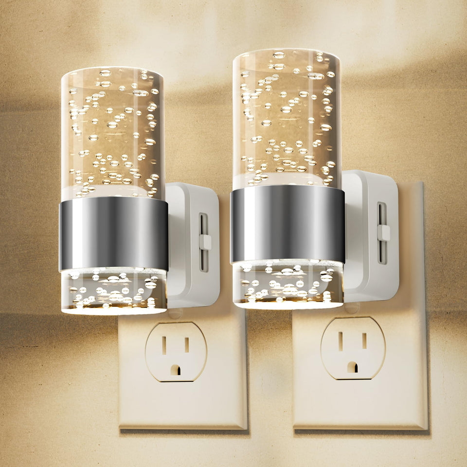 L LOHAS LED night light plug-in 2-pack offers convenient, space-saving hallway illumination.