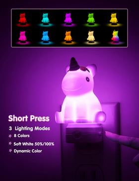 Soft white mode with 50% dimming for a gentle night glow.