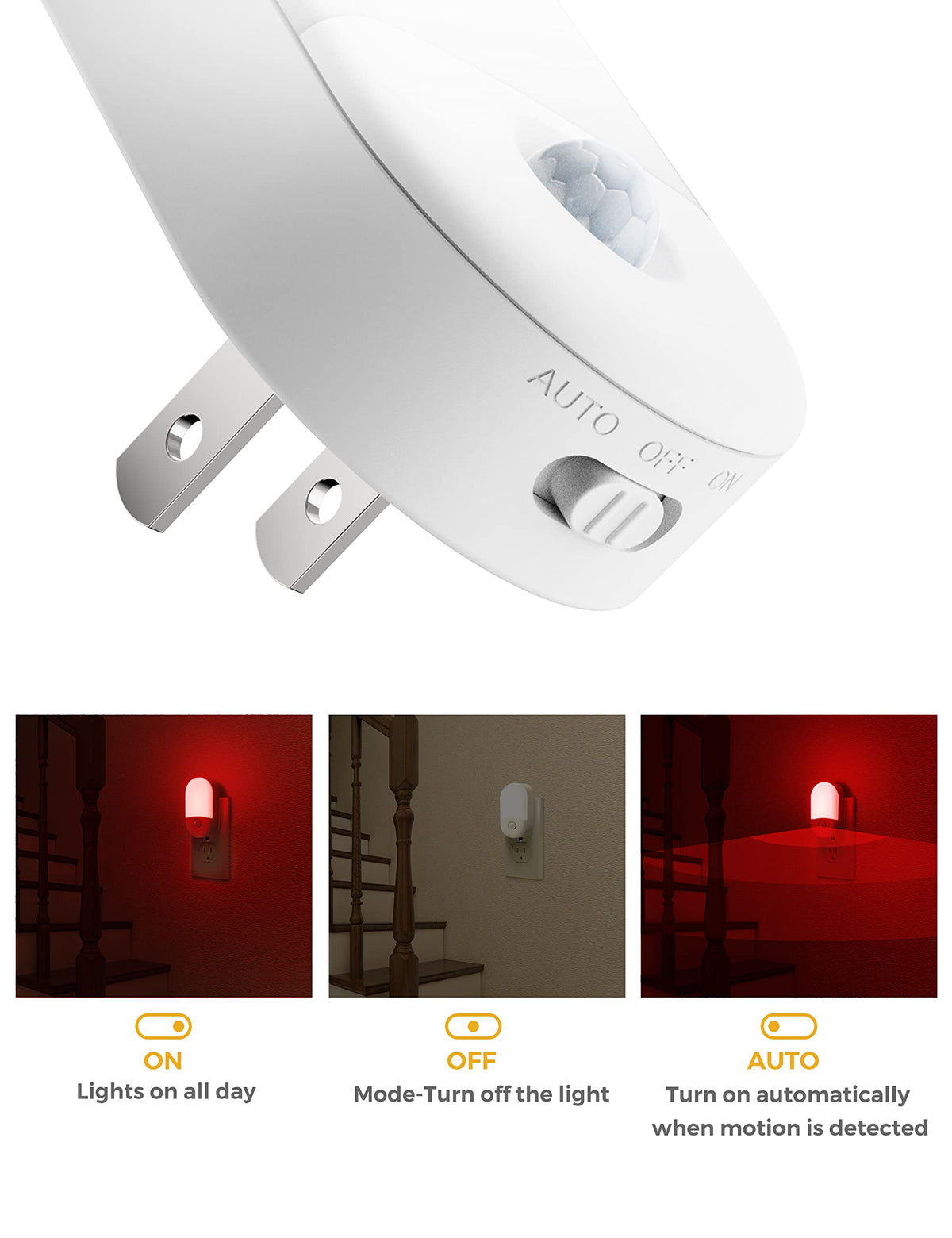 Sleep-friendly red light creates a calm evening atmosphere