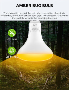 L LOHAS LED yellow bug light for deck provides wide 120-degree illumination.