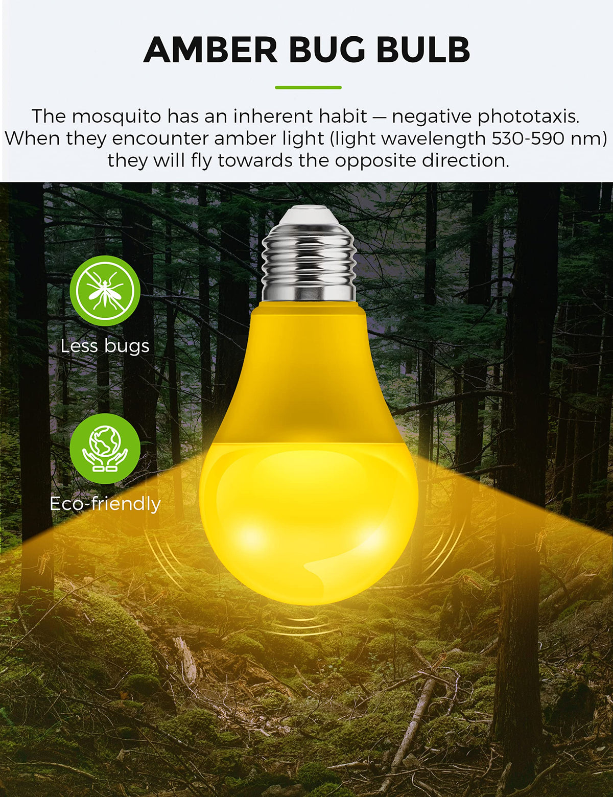 L LOHAS LED yellow bug light for deck lighting while relaxing outdoors.
