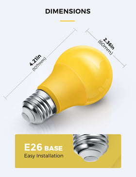L LOHAS LED yellow bug light delivers 2000K warmth for porch evenings.