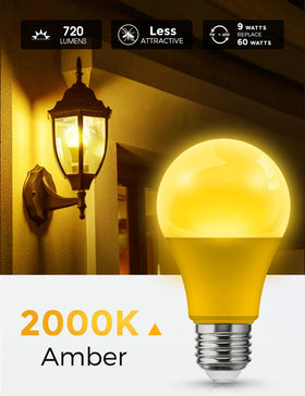 L LOHAS LED yellow bug light on a patio setting reduces insects while entertaining.