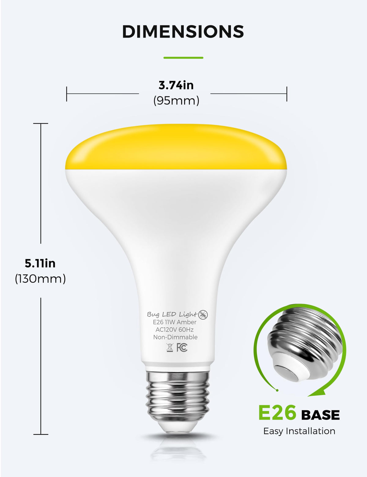L LOHAS LED outdoor amber bulb brightens patios and porches safely.