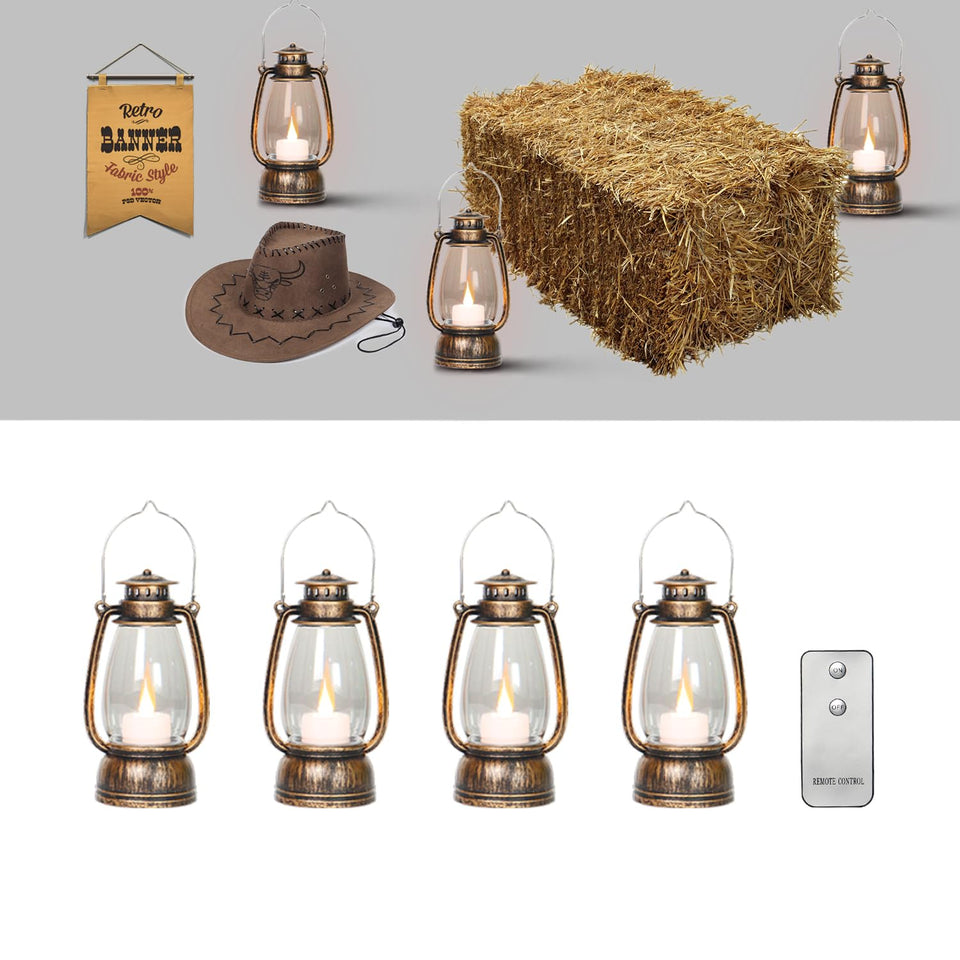 LLQ vintage lantern bronze brushed hanging design adds warm ambiance for parties
