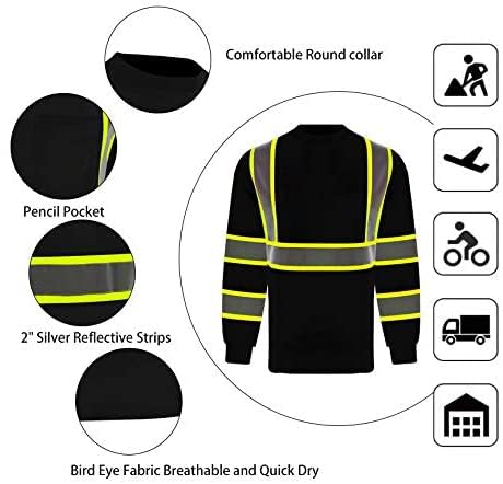 L&amp;M Hi Vis Class 3 T-Shirt left chest pocket for convenient small-item storage.
