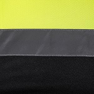 L&M Hi Vis Class 3 T-shirt reflective striping close-up for night visibility