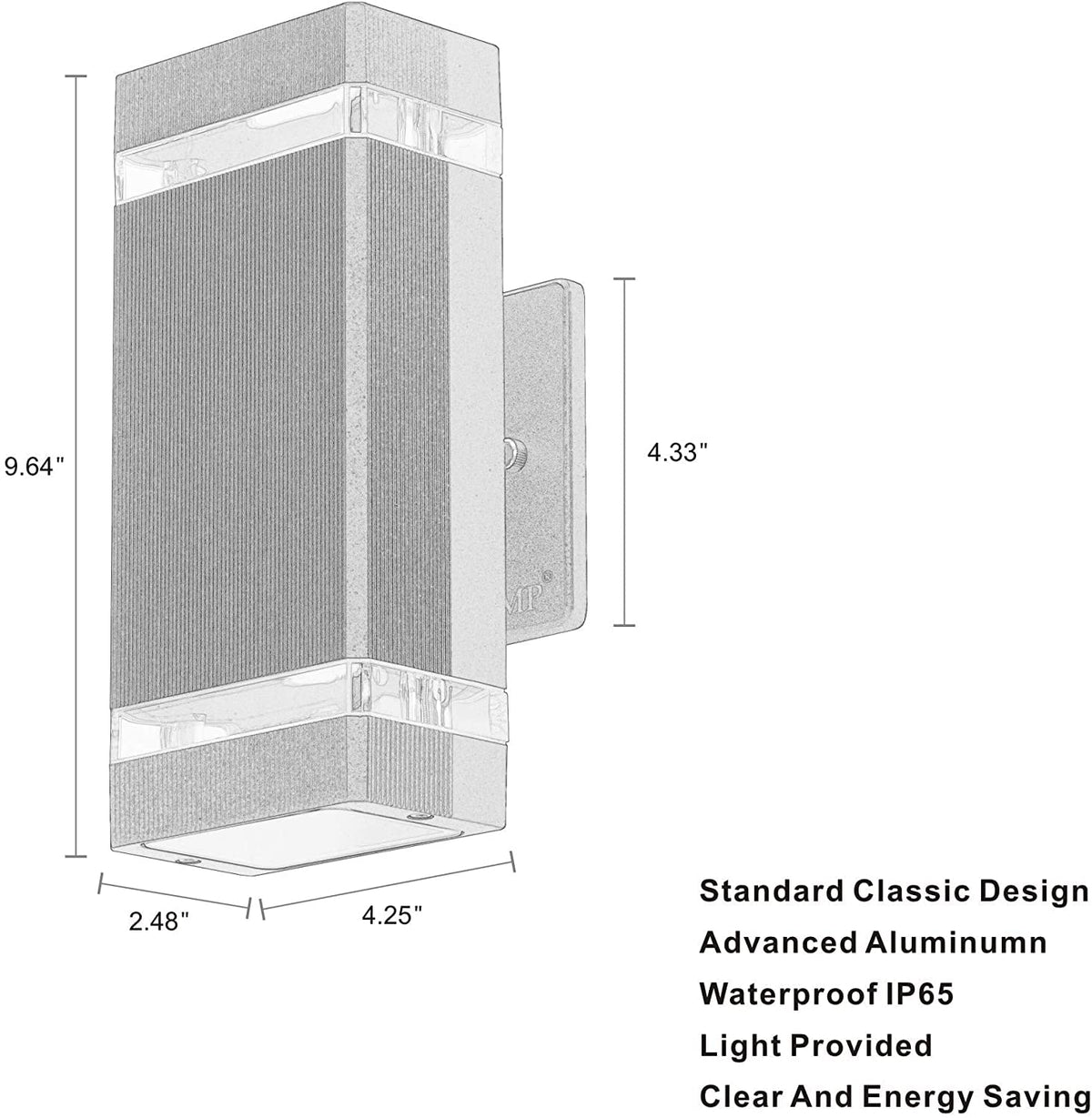 LMP ETL-certified porch light backed by a 2-year warranty