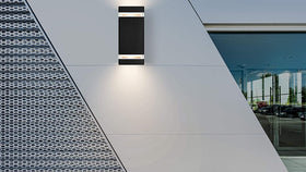 LMP LED wall light with IP65 waterproof rating for rain and heat