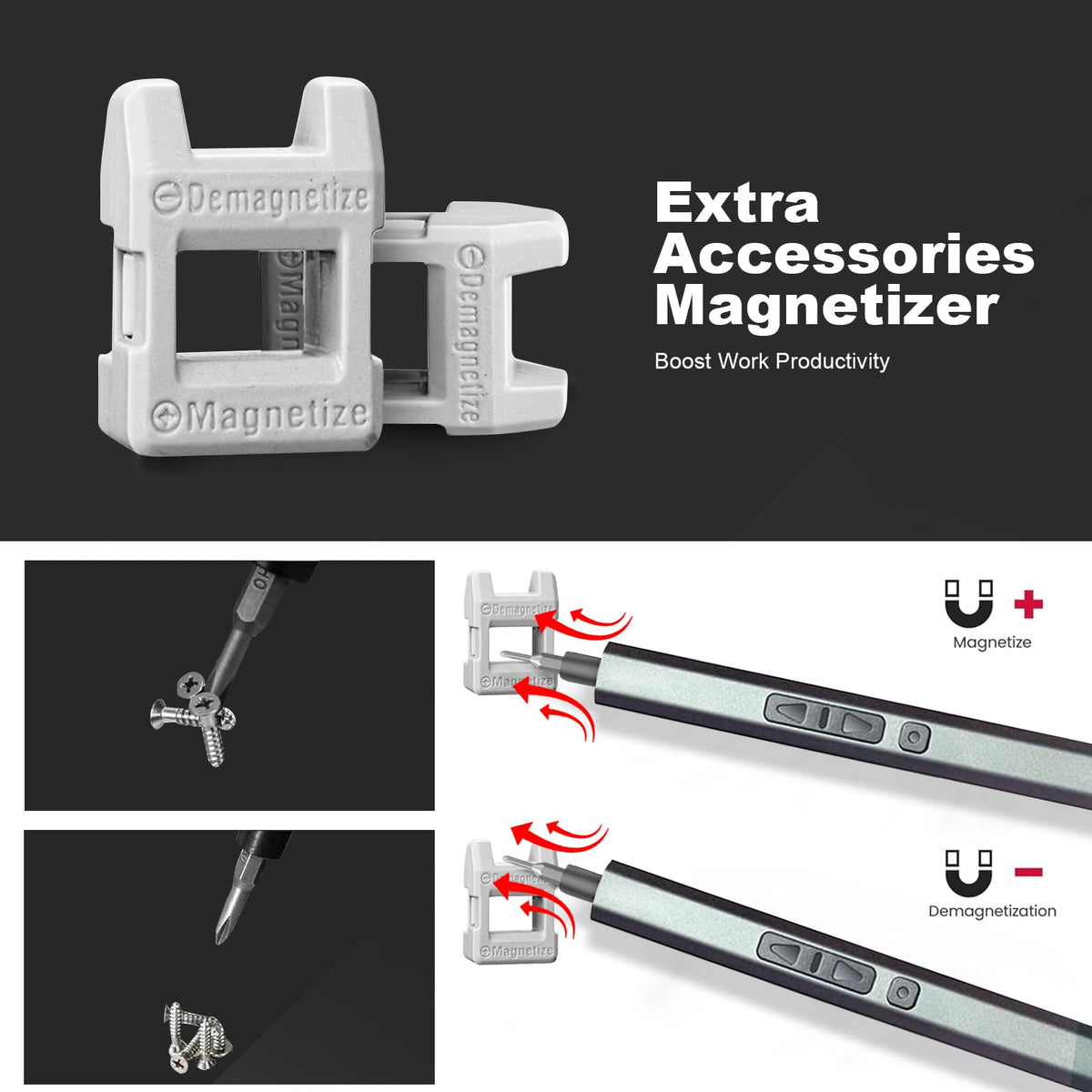 LMQ three-LED light system helps locate screw holes in dim spaces