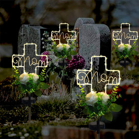 Lmtocs easy-install cross stake for quick cemetery setup.