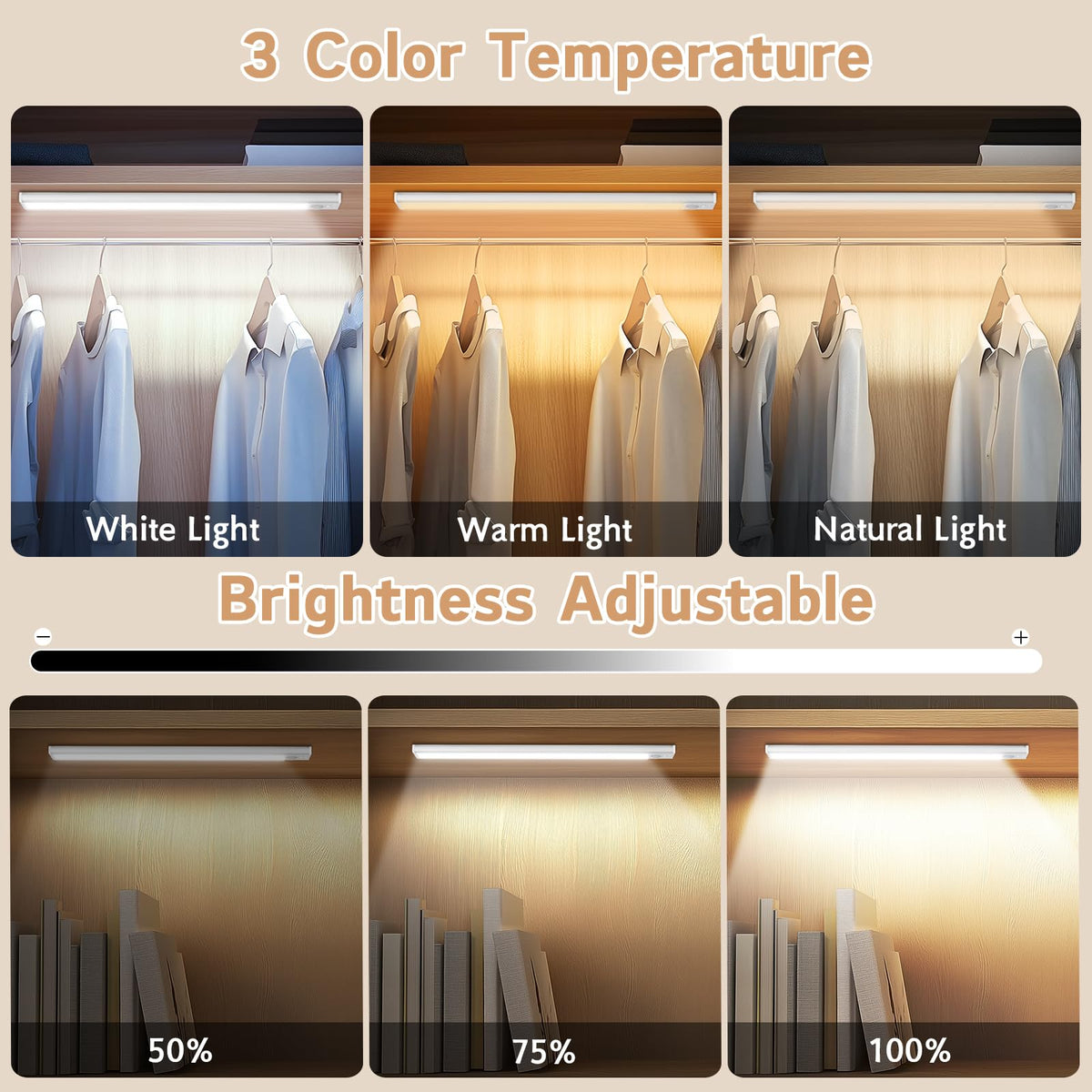 LNRYY 3-color temperature with dimming for task lighting.