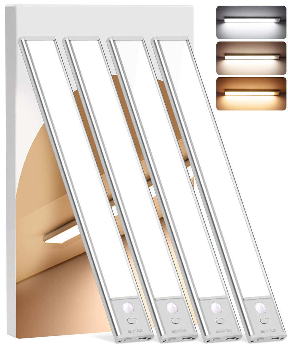 LNRYY under-cabinet lights 4-pack with magnetic install for quick placement and use