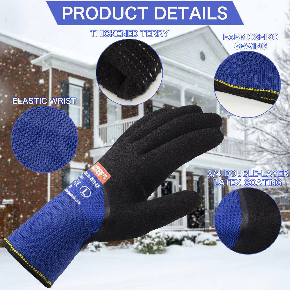 LOCCEF freezer gloves for below-zero work environments