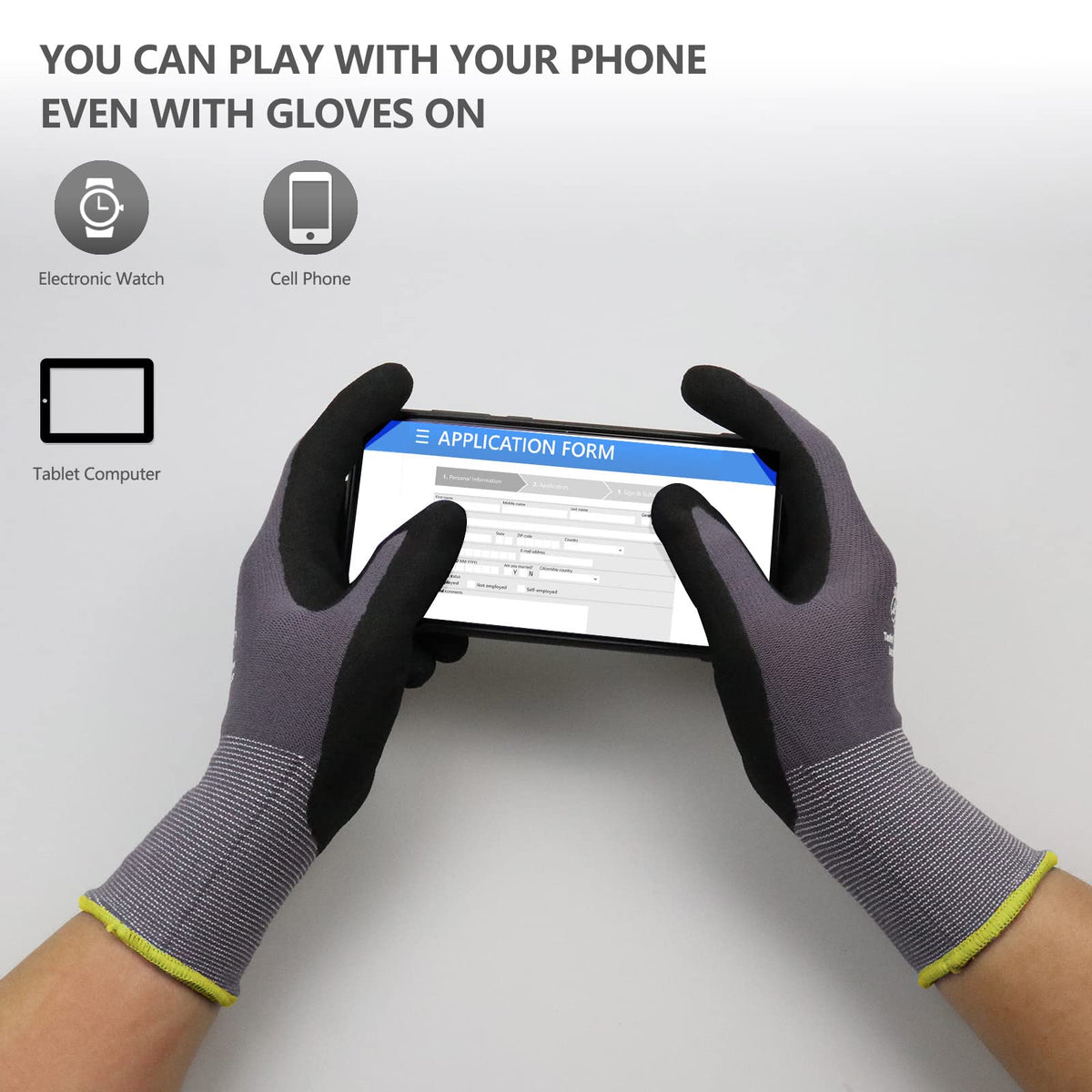 LOCCEF nitrile-coated palm delivers secure grip on oily surfaces.
