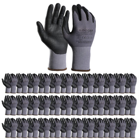 LOCCEF safety work gloves with micro-foam nitrile coating for reliable grip in light oil tasks.