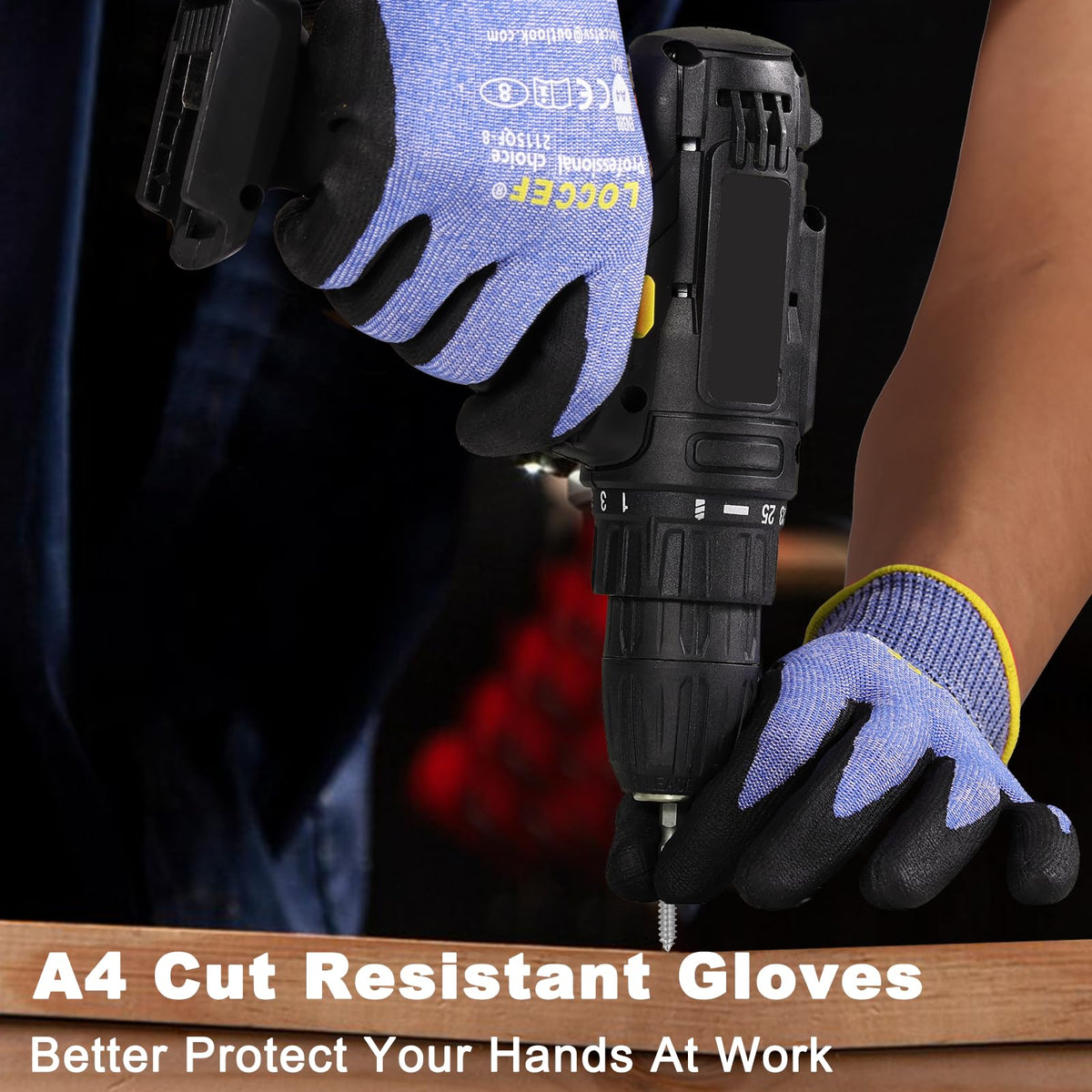 LOCCEF gloves shown in touchscreen use scenario for device access