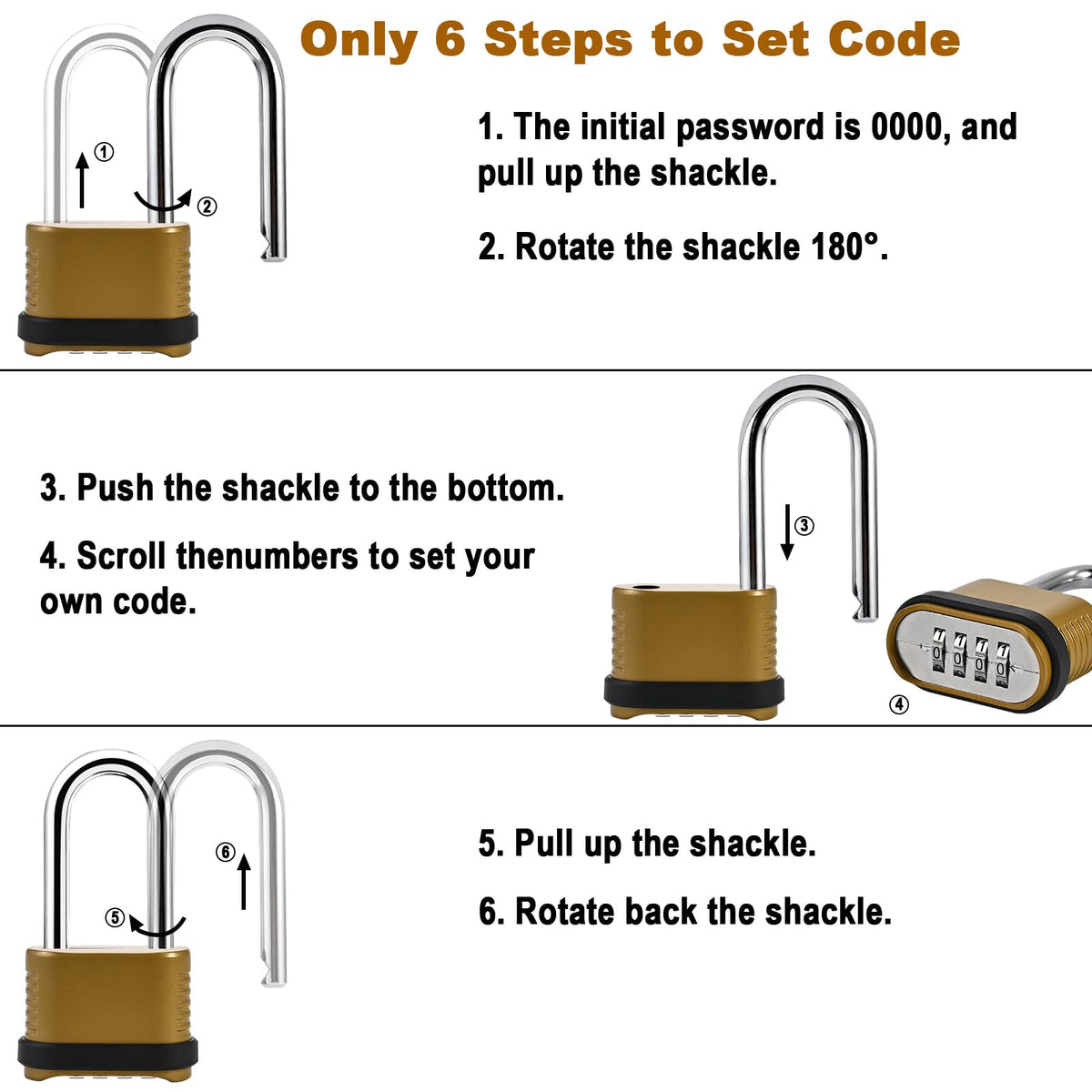 Locilot easy-code-set lock makes keyless security simple during daily storage needs.