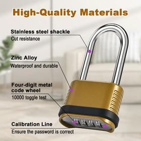 Locilot long-shackle padlock on a gate offers easy access and strong anchoring.